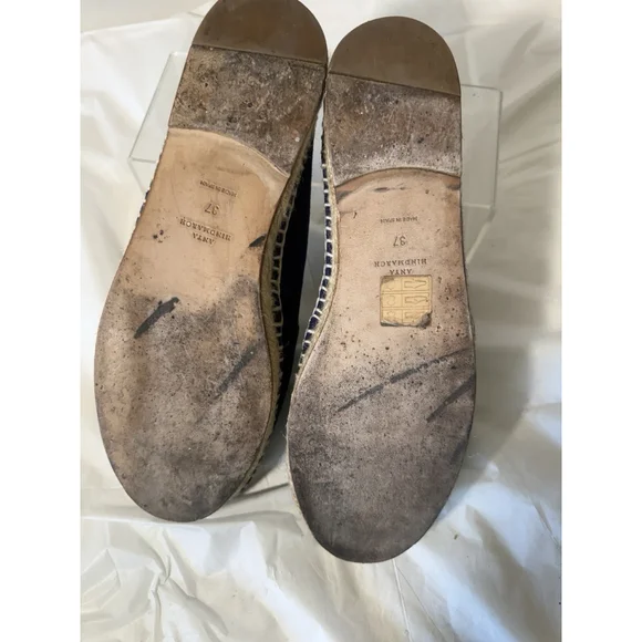 Anya Hindmarch Navy Espadrilles Size 37 Leather Suede - Picture 3 of 14